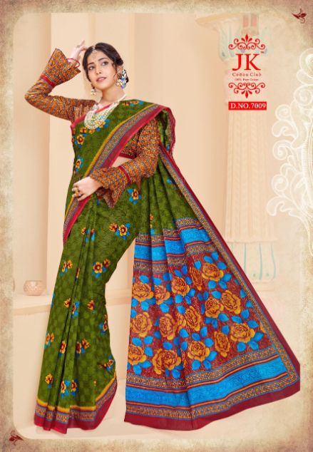 Jk Tulsi 7 Regular Wear Pure Cotton Printed Designer Saree Collection